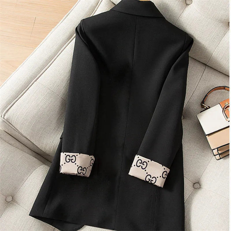 Women's Suits Blazers Spring Autumn Blazer Women Fashion Long Sleeve Business Suits Women Work Office Casual Blazer Women Coats Woman Jacket 230306