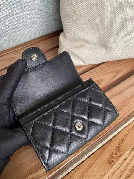 10A designer wallet caviar cc wallet purse Ladies Leather Wallets coin purse Credit Card Slot Mini Skinny Black Card Top Zip Coin Pouch with ID Holde 036