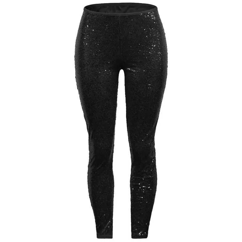 Womens Sequins Pants 2023 New Designer High Elastic Leggings Jeans Plus Size Bodycon Capris 5 Colors Sexy Bead Piece Lined Slim Fit Pant