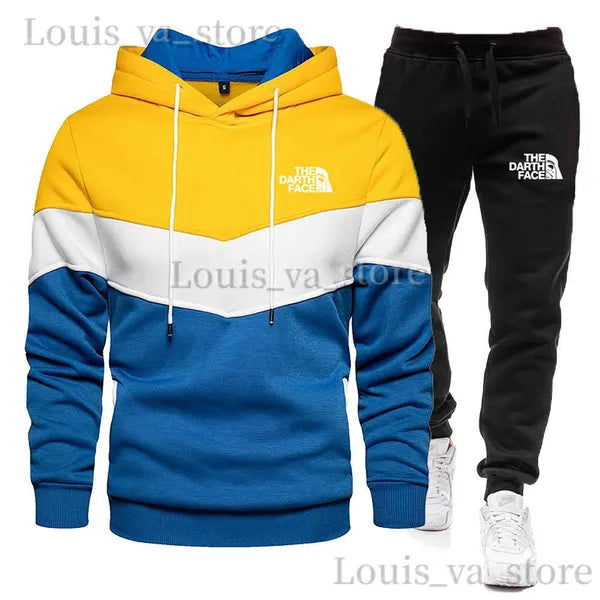 2023 New Men Hoodies Sweatshirt+Sweatpants Suit Autumn Winter Brand Sportswear Sets Tracksuit Men's Pullover Jacket Set T230821