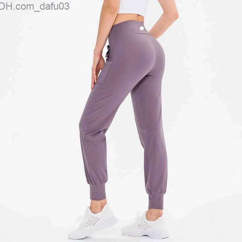 Women's Pants Capris Lulus align leggings Women Ninth Pants Running Fitness Joggers Soft High Waist Elastic Casual Jogging Pants 5 Colors lemons designer Z230805