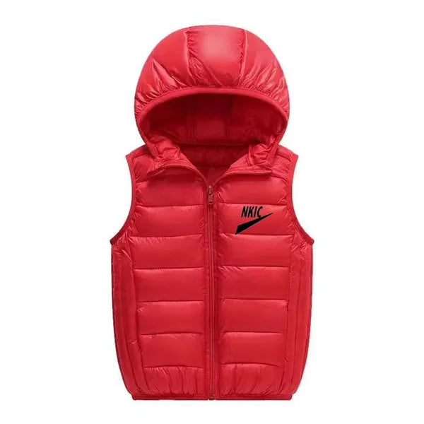 Autumn Winter New Fashion Hooded Kids Waistcoat Thick Vest Jackets For Boys Clothes Baby Girls Warm Coat Light Down Jacket