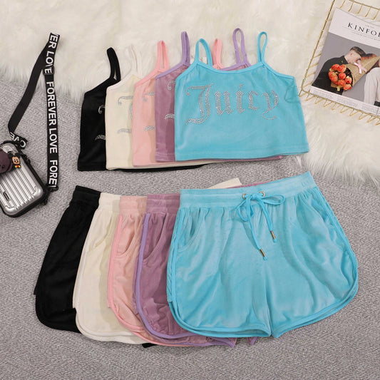 Women's Tracksuits 2 Pieces Sexy Fashion Tube Crop Top Casual Drstring Shorts Set Loose Women Summer Clothes Tracksuit Q230909