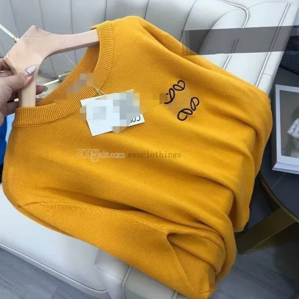 23ss Designer Womens Sweaters loewees Sweater Knit sweatshirt crew neck Long Slevee Cardigan Hoodie letter embroidery Clothing Casual Autumn and winter Warm Tops