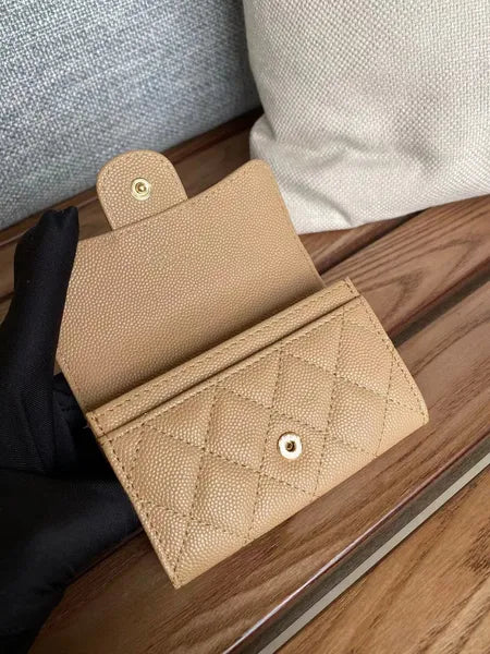 10A designer wallet caviar cc wallet purse Ladies Leather Wallets coin purse Credit Card Slot Mini Skinny Black Card Top Zip Coin Pouch with ID Holde 036