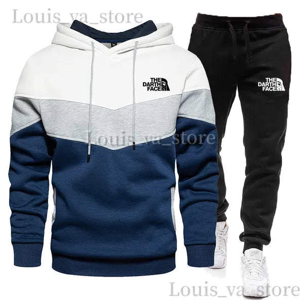 2023 New Men Hoodies Sweatshirt+Sweatpants Suit Autumn Winter Brand Sportswear Sets Tracksuit Men's Pullover Jacket Set T230821