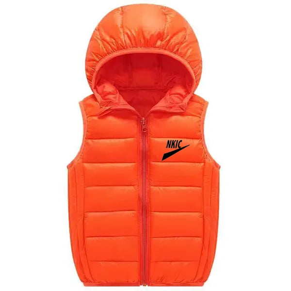 Autumn Winter New Fashion Hooded Kids Waistcoat Thick Vest Jackets For Boys Clothes Baby Girls Warm Coat Light Down Jacket