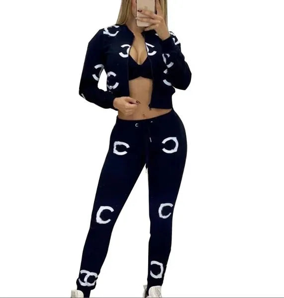 24SS spring NEW Women's Tracksuits Luxury brand fashion Casual sports designer Tracksuits 2 Piece Set J2572