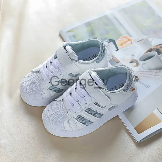 Athletic Outdoor Children Girls Boys Sneakers Running Antislip Soft Bottom Comfortable Kids Toddler Casual Flat Sports White Shoes J230704