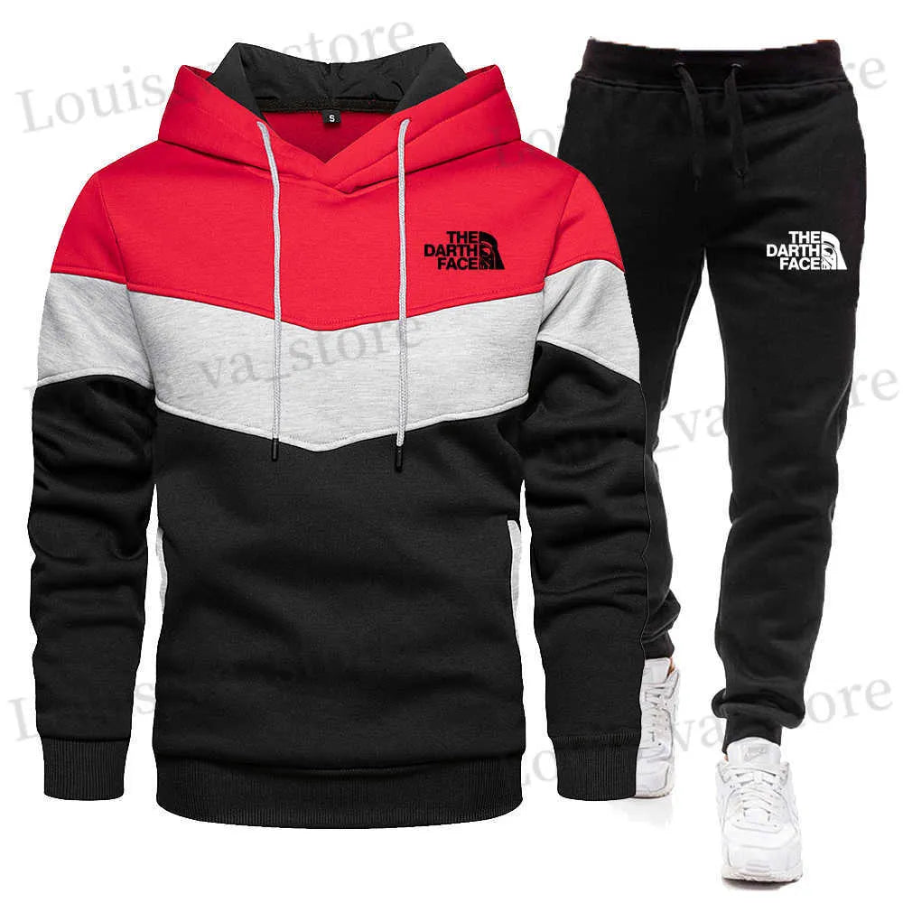 2023 New Men Hoodies Sweatshirt+Sweatpants Suit Autumn Winter Brand Sportswear Sets Tracksuit Men's Pullover Jacket Set T230821