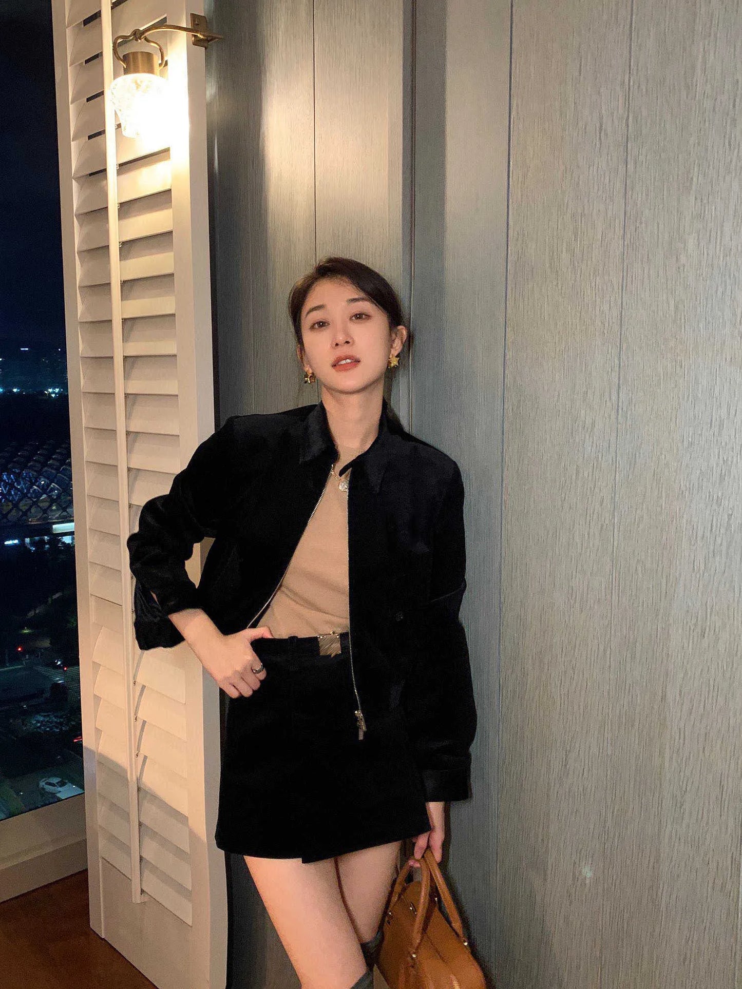 Luxury women sports suit designer two piece set fashionable long sleeve ladies jacket comfortable coat sexy short skirt women clothing