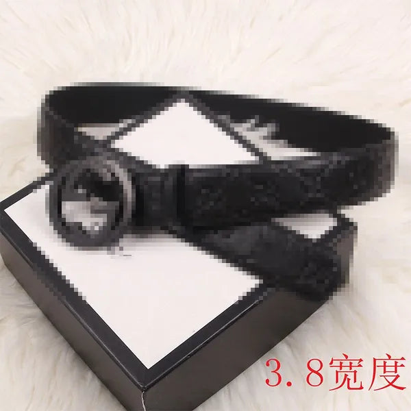 AAAAAA High Quality Designer Men Women Casual Belts Fashion 34 Colors Classic Mens Letter Smooth Buckle Luxury Genuine Leather Belt Width 3.8cm With Box