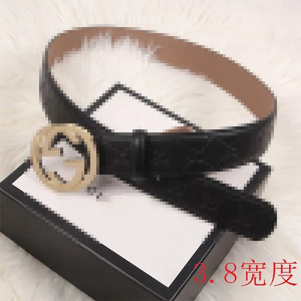 AAAAAA High Quality Designer Men Women Casual Belts Fashion 34 Colors Classic Mens Letter Smooth Buckle Luxury Genuine Leather Belt Width 3.8cm With Box