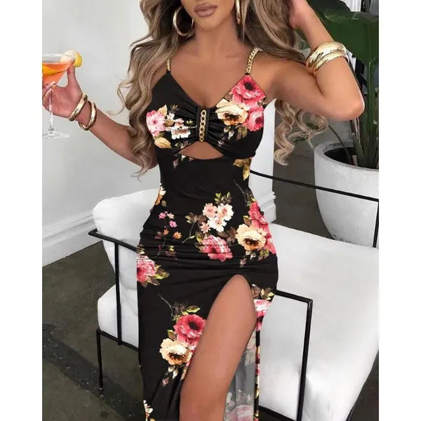 Casual Dresses 2023 Y2K INS Chic Sexy Sleeveless Corset Evening Cocktail Dress Elegant Drawstring Ruched High Slit Party For Women