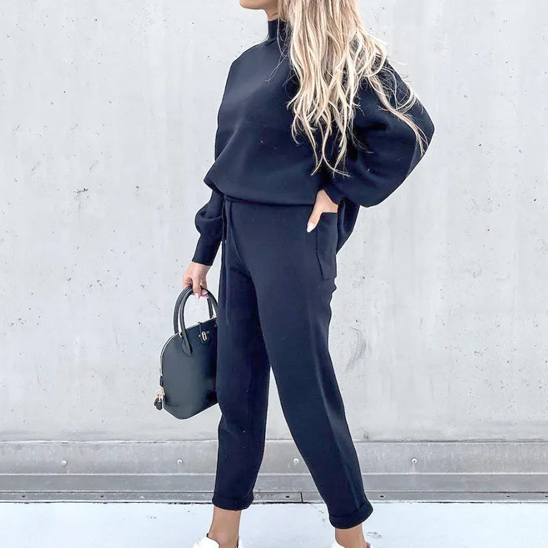 Women's Two Piece Pants Winter Tracksuit Pieces Sets Y2k Pullover Sweatshirt And Sweatpants Female Sportswear Jogging Femme Sweat Suits Women 230203