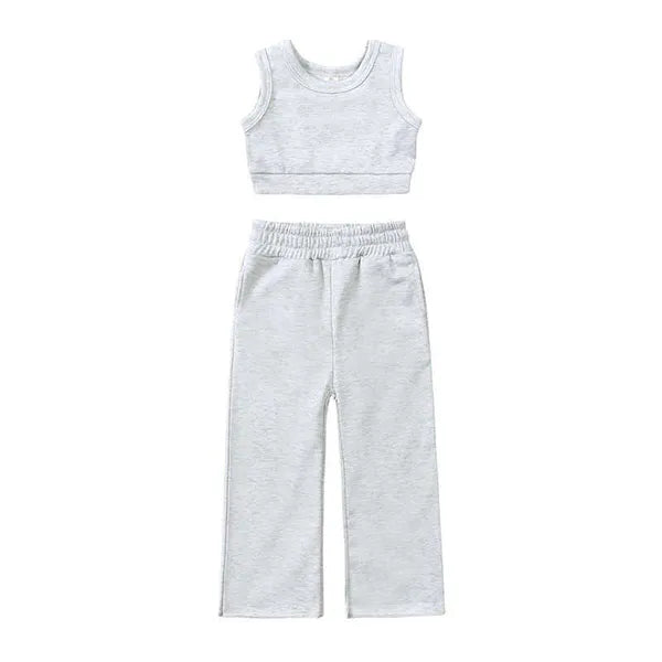 Baby Girls Clothes Tracksuit Summer INS Kids Designer Clothing Sets Sportwear Casual Sleeveless Tank Top And Loose Pants Two Piece Set Toddler Children 1-8Y