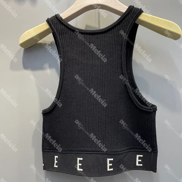 8 Styles Womens Tanks Tops Designer Knitted Vests Ladies T Shirts Designer Striped Letter Sleeveless Tops Knits Fashion Style Ladies Pullover Tees