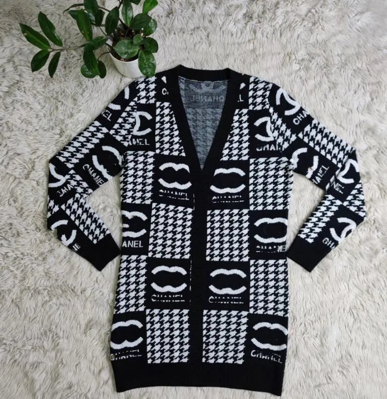 23CCS new Women's Sweaters Fashion Long Sleeve Cardigan Knitwear Women brand designer Sweaters M4004