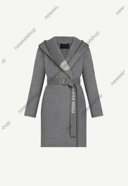 24SS winter womens wool overcoat Designer Coats Women Jacket flower Print Woolen Material Hooded Cloak Coat lady Long Trench Coats