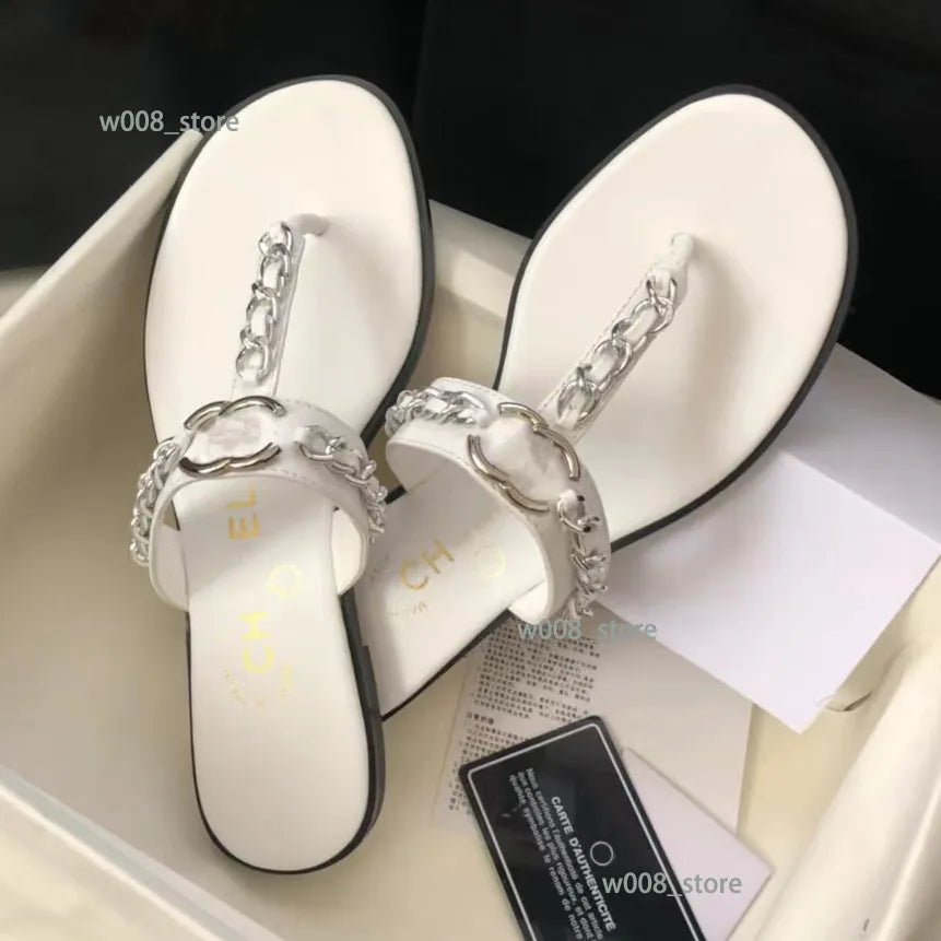 AAA Designer slides Women Flat Sandals Mule Shoe dermis Luxury Brands Shoes Woman Ladies Summer Flip Flops Slippers Channel Miller