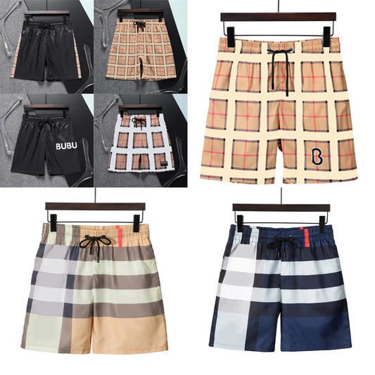 Womens Mens Shorts Designer Summer Beach Shorts Cotton Fashion Plaid Printed Drawstring Pants Relaxed Homme Casual Streetwear Sweatpants Asian Size M-3XL