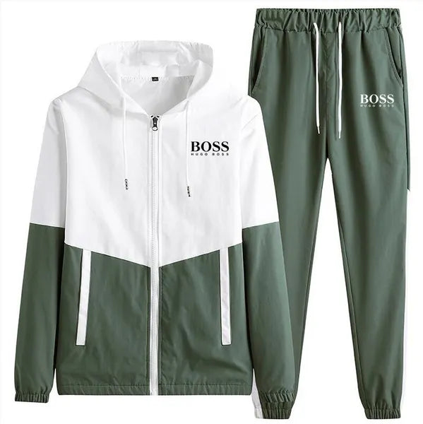 Bos Fashion Design Men's Tracksuits 2 Piece Set Luxury Designer Brands Man Casual Jackets Pants Suit Hooded Jacket Coat Trousers