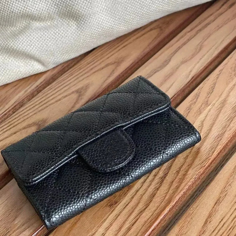 10A designer wallet caviar cc wallet purse Ladies Leather Wallets coin purse Credit Card Slot Mini Skinny Black Card Top Zip Coin Pouch with ID Holde 036