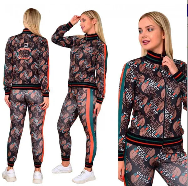 23GG Womens Designer TrackSuits cardigan Zipper Jacket pullover Jogger Pants Luxury letter print Two Piece Set Female slim Tracksuits Women's Clolthing