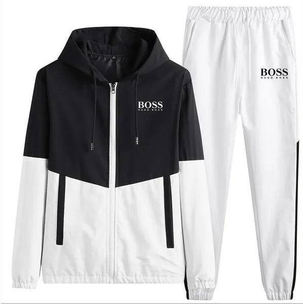 Bos Fashion Design Men's Tracksuits 2 Piece Set Luxury Designer Brands Man Casual Jackets Pants Suit Hooded Jacket Coat Trousers