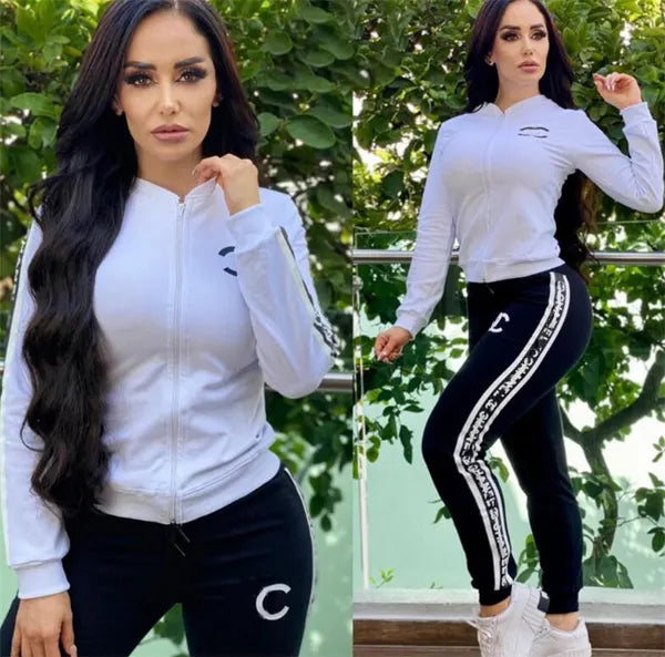 24SS spring NEW Women's Tracksuits Luxury brand fashion Casual sports designer Tracksuits 2 Piece Set J2572