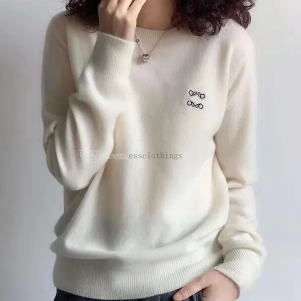 23ss Designer Womens Sweaters loewees Sweater Knit sweatshirt crew neck Long Slevee Cardigan Hoodie letter embroidery Clothing Casual Autumn and winter Warm Tops