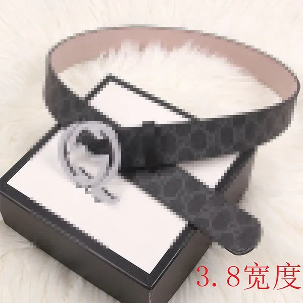 AAAAAA High Quality Designer Men Women Casual Belts Fashion 34 Colors Classic Mens Letter Smooth Buckle Luxury Genuine Leather Belt Width 3.8cm With Box