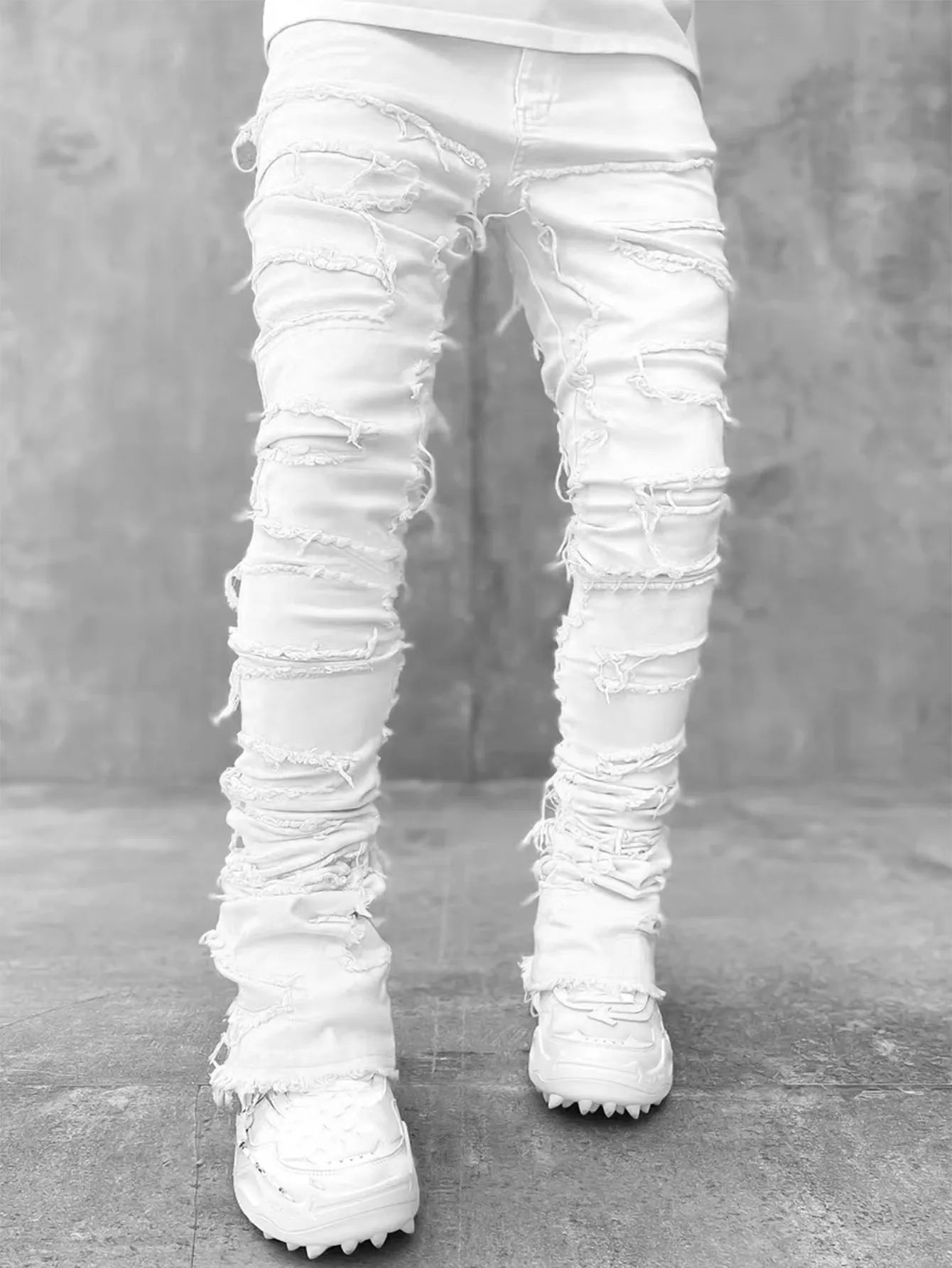 AAA Jeans mens designer jeans for mens pants man white black rock revival jeans biker Pants man pant Broken hole embroidery Hip Hop Denim Pants letter jeans pantalones