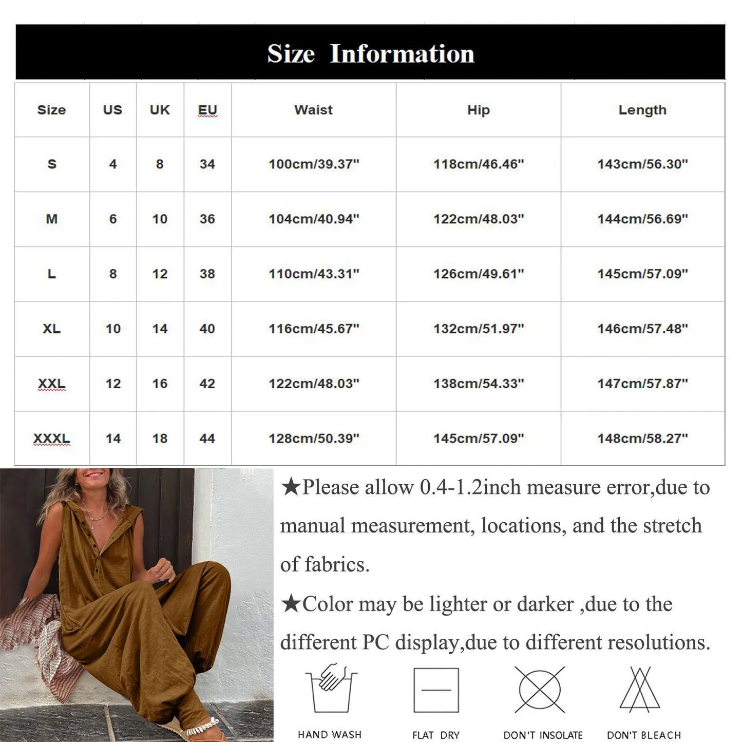 Women's Jumpsuits Rompers Beach Cross-pants Playsuit Fashion Loose Solid Sleeveless Hooded Romper Streetwear Vintage Button Jumpsuit Summer Women Causal 230720