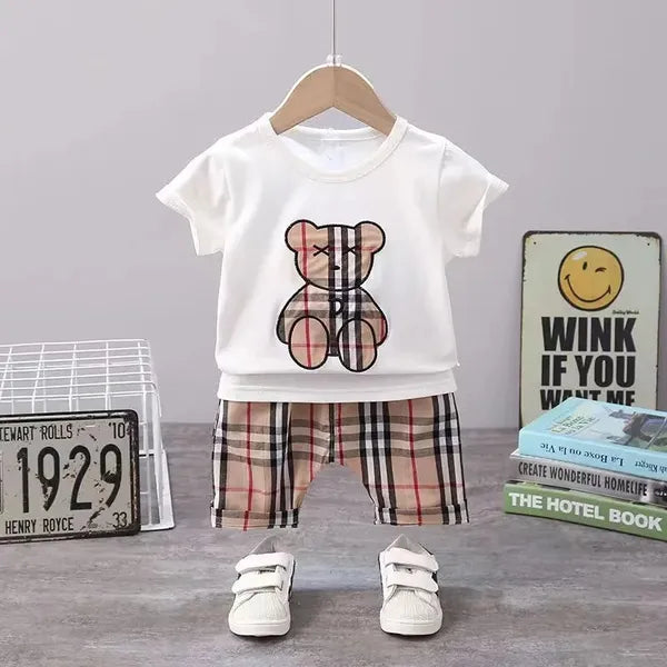 Baby Clothing Sets 2pcs Children Tracksuits Summer Solid Kids Shorts T-shirts Set Toddler Boy Clothes Suits Girl Outfits