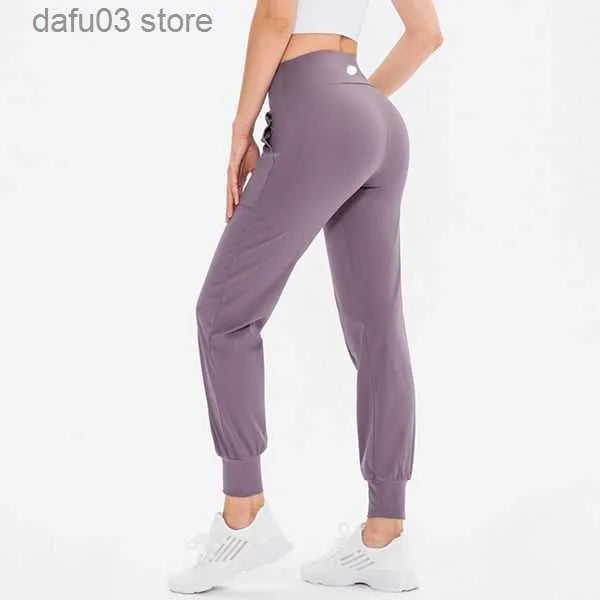 Women's Pants Capris Lulus align leggings Women Ninth Pants Running Fitness Joggers Soft High Waist Elastic Casual Jogging Pants 5 Colors lemons designer Z230805