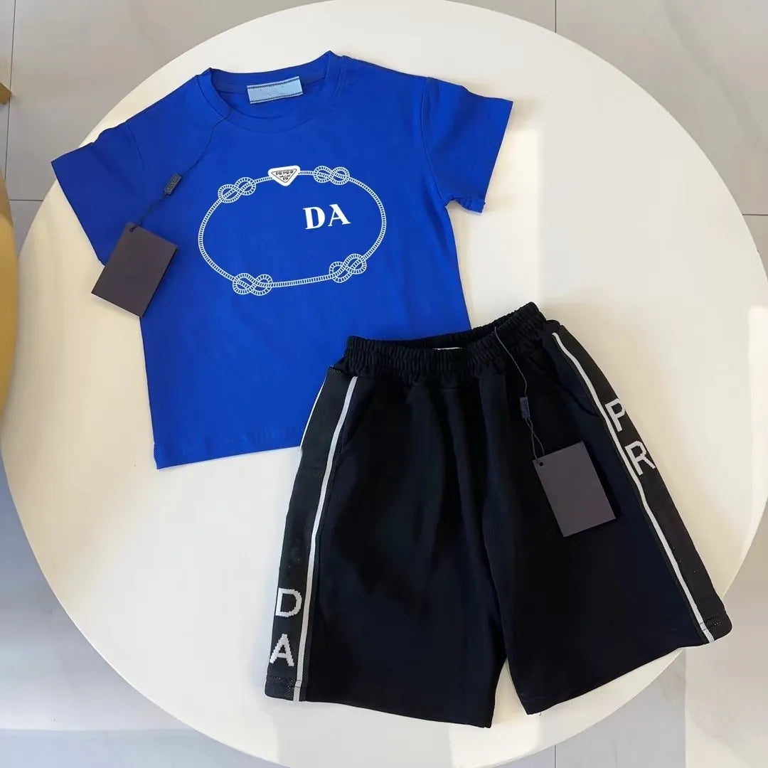 baby designer two piece sets kids designer clothes kid t shirt 1-14 age summer girls boy set Wednesday 100% cotton Comfortable breathable pullover child Short sleeve