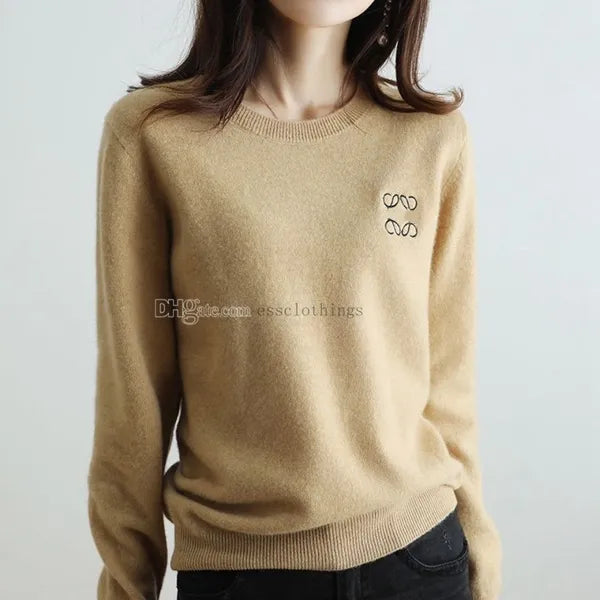 23ss Designer Womens Sweaters loewees Sweater Knit sweatshirt crew neck Long Slevee Cardigan Hoodie letter embroidery Clothing Casual Autumn and winter Warm Tops