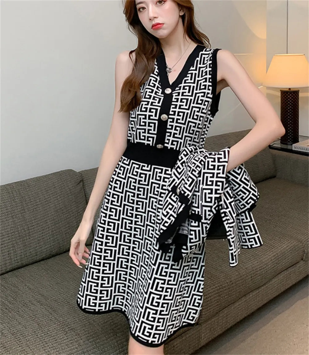 designer Fashion Womens Jackets and Dress Tracksuits Ladies Cotton Two Piece Sets Tops Coats skirt with shoulder-straps Outfits Woman OL Party Club 5A15