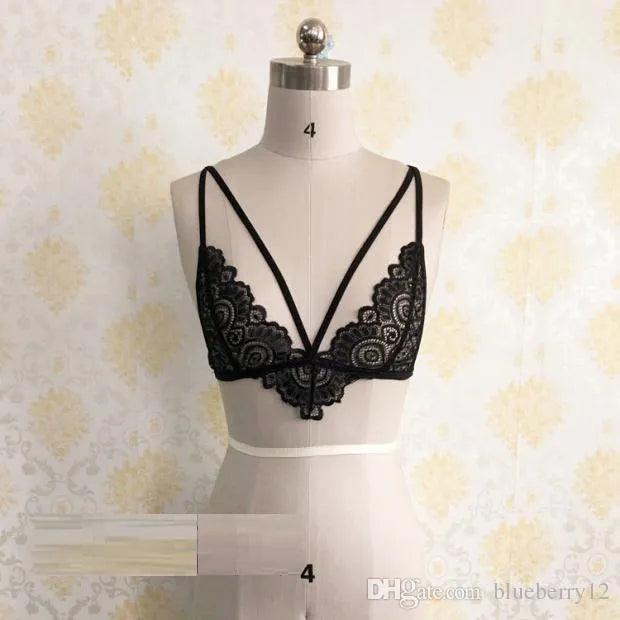 Wholesale 3 sets of Floral Lace Women Bralette Women's Sexy Bralette Holllow out Bra Bralet Vest Crop Top1