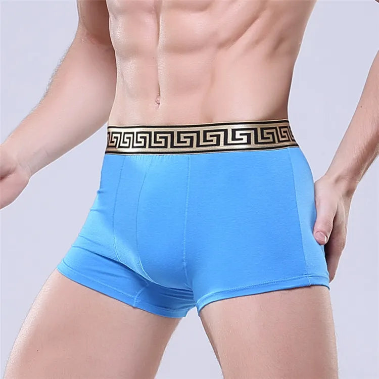 4pcs/lot high quality 11 colors sexy cotton men boxers breathable mens underwear branded boxers logo underwear male boxer