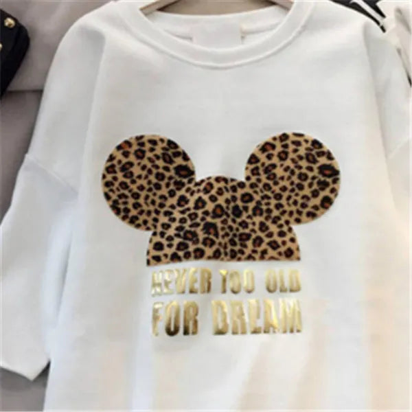 Women Designer T shirts Brand Dresses with Animal Lovely Mouse Fashion New Arrival Summer Dress for Women Short Sleeve Long Tee Dress M-XXL