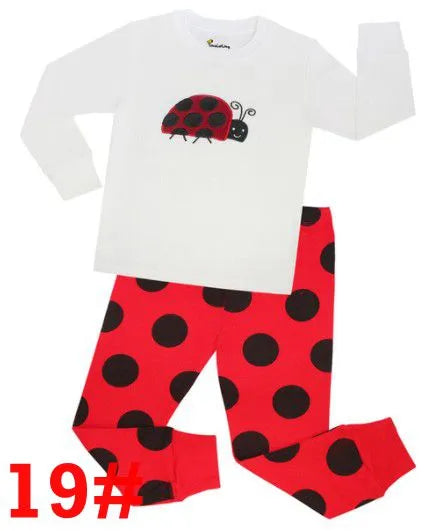 100 Cotton Boys Animal worm Pajamas Sets Kids Pyjamas for 2-8Years Children Car Printing Pijamas Motor Sleepwear Boys Clothes 31style dhl