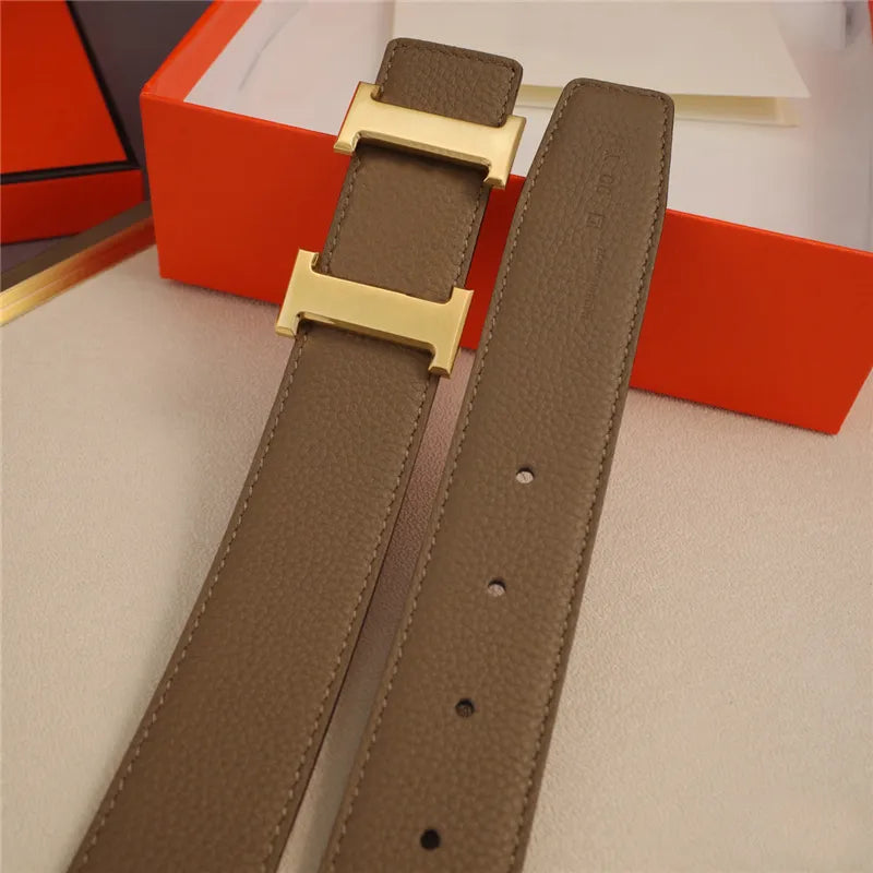 Womens Designer Belt Brand Classic Letter Grommet Fashion Designer Genuine Leather Belt Men Belts Waistband