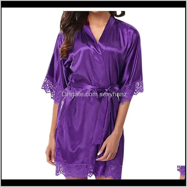 Womens Lady Lace Sleepwear Satin Nightwear Lingerie Suit Sexy Woman In Pajamas Seduction Pijama Gm 4Iw6S 8Kw3N