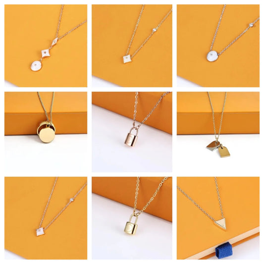 Designer jewelry necklaces women silver pendent mens necklace womens pendants necklaces ladies chains luxury jewlery girlfriend accessories wholesale L2