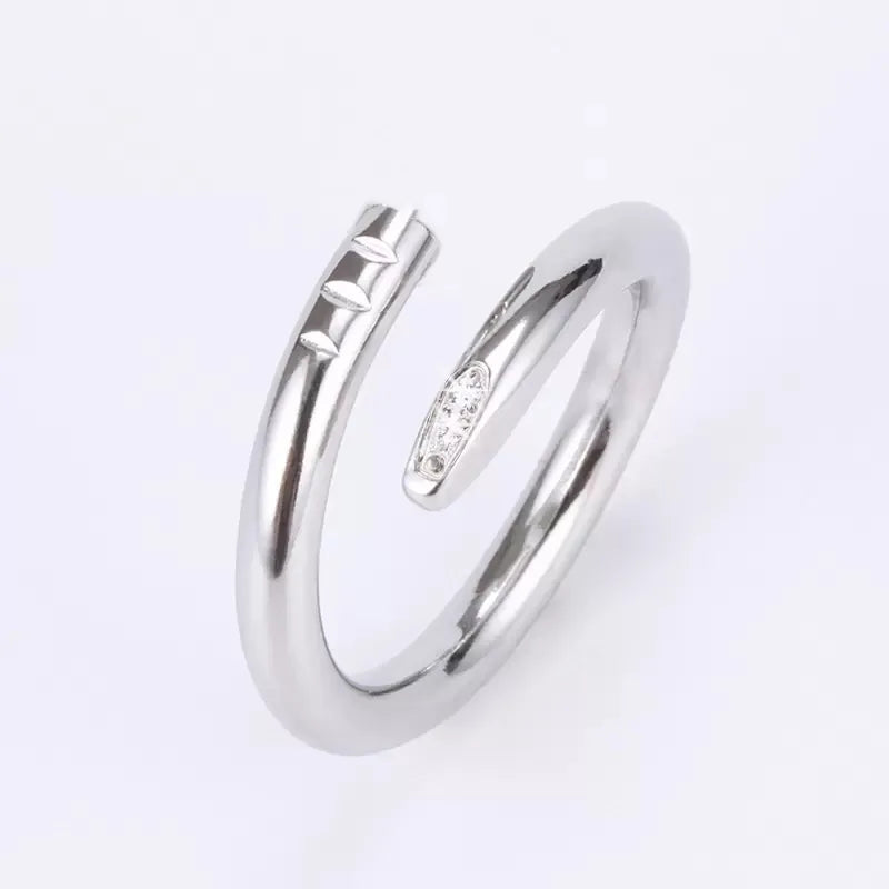 Band Nail Ring Love Ring Designer Jewelry Titanium Steel Rose Gold Silver Diamond Fashion Classic designer rings for Women woman Couples Lover Wedding Engagement