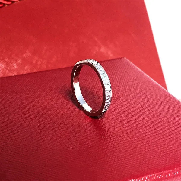 3mm 4mm 5mm 6mm titanium steel silver love ring men and women rose gold jewelry for lovers couple rings gift With drill wite box