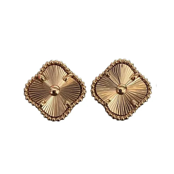 Designer earrings Four-leaf clover earrings for women senior classic small fragrant wind earrings new clover earrings 18k gold Plated Agate for Women