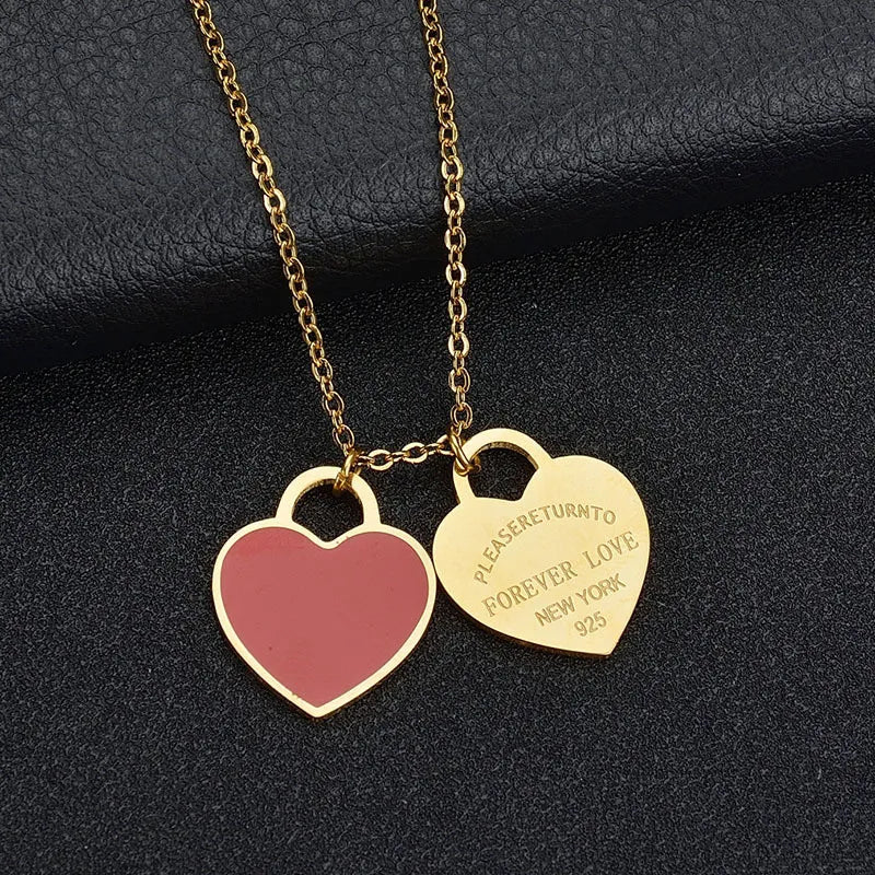 For Gold Necklace Women Trendy Jewlery Bracelets Designer Costume Cute Necklaces Fashion Luxurious Jewellery Custom Chain Elegance Heart Pendant Necklaces Gifts